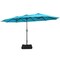 Large Outdoor 15 Feet Umbrella with Double Canopy and Air Vents Strong Metal Frame and Easy Crank